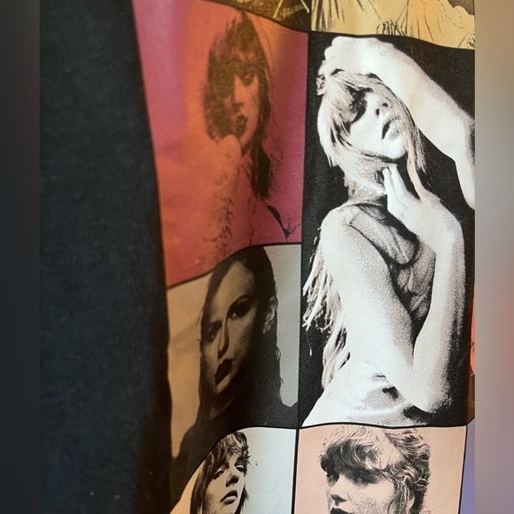 Taylor Swift The Eras Tour Concert Tee Merch Black Tee Medium - Picture 6 of 9